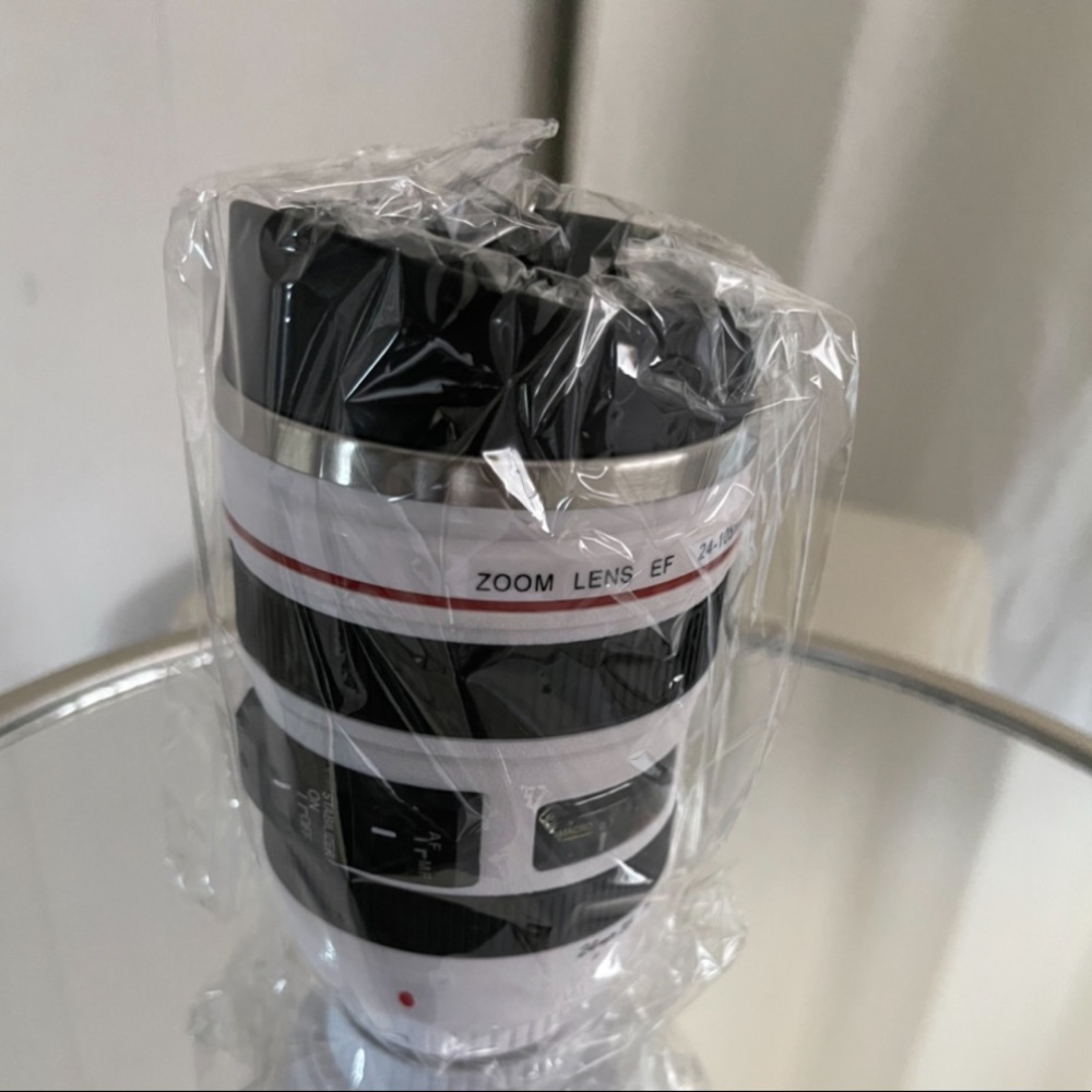 White camera coffee mug
